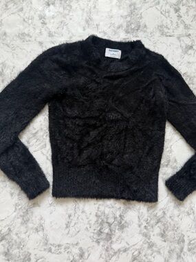 Old Navy Black Fuzzy Sweater xs